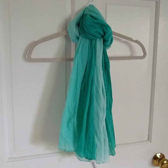 Segalini Accessories - Italian green ombre cotton scarf (Segalini)